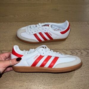 NWT Adidas Samba OG ‘White Solar Red Gum’ - Women’s Size 6